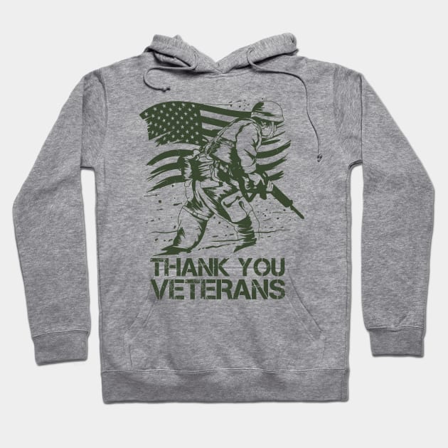 Thank You Veterans Hoodie by Distant War